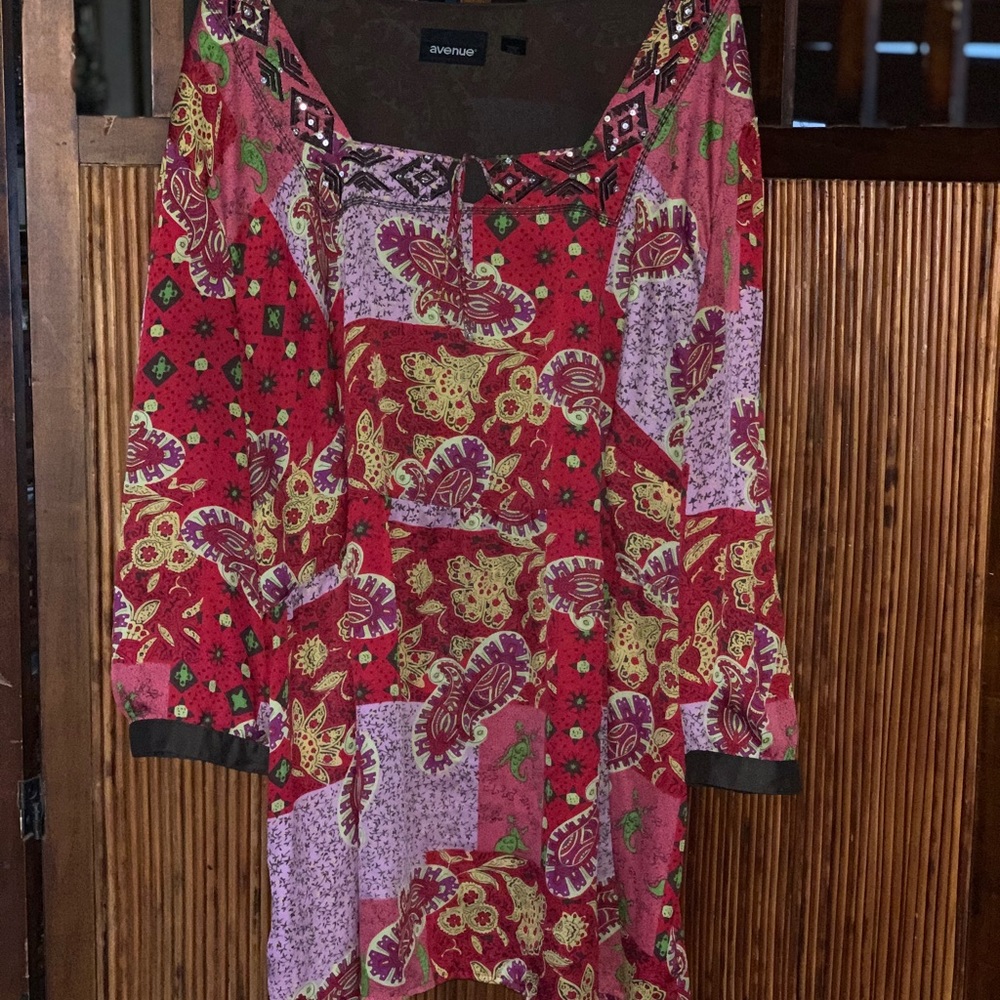 Silky A line sequined top. Beautifully bright